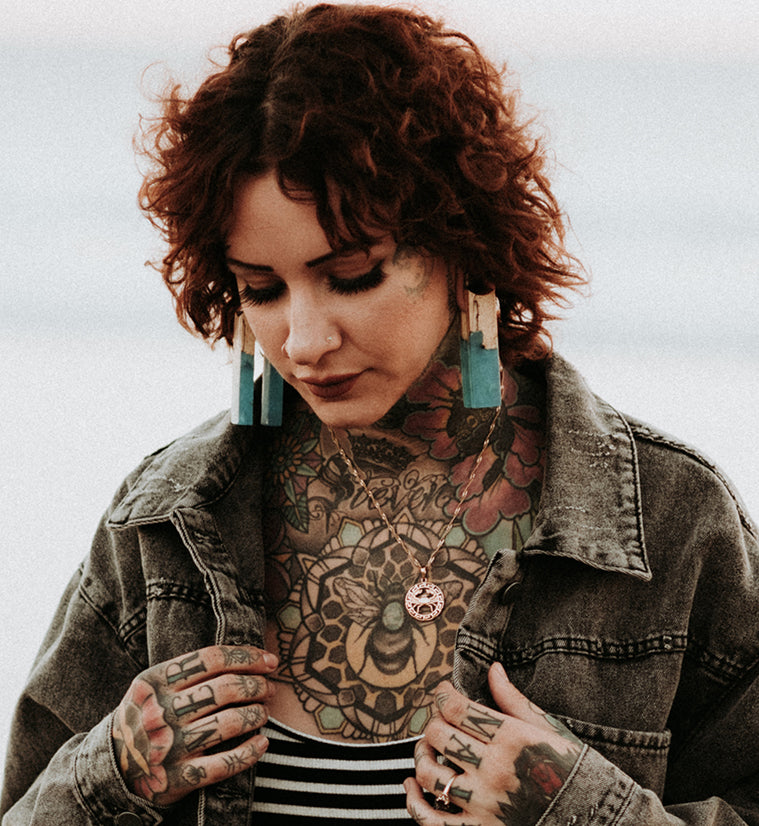 Ocean Resin Tamarind Wood Tower Ear Weights