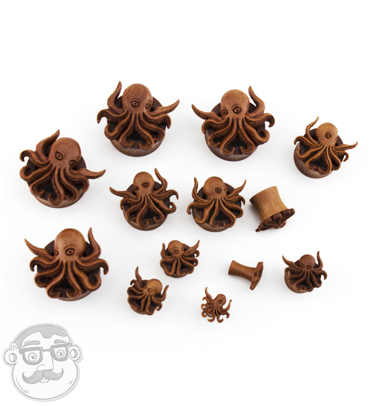 Octopus Carved Saba Wood Tunnels