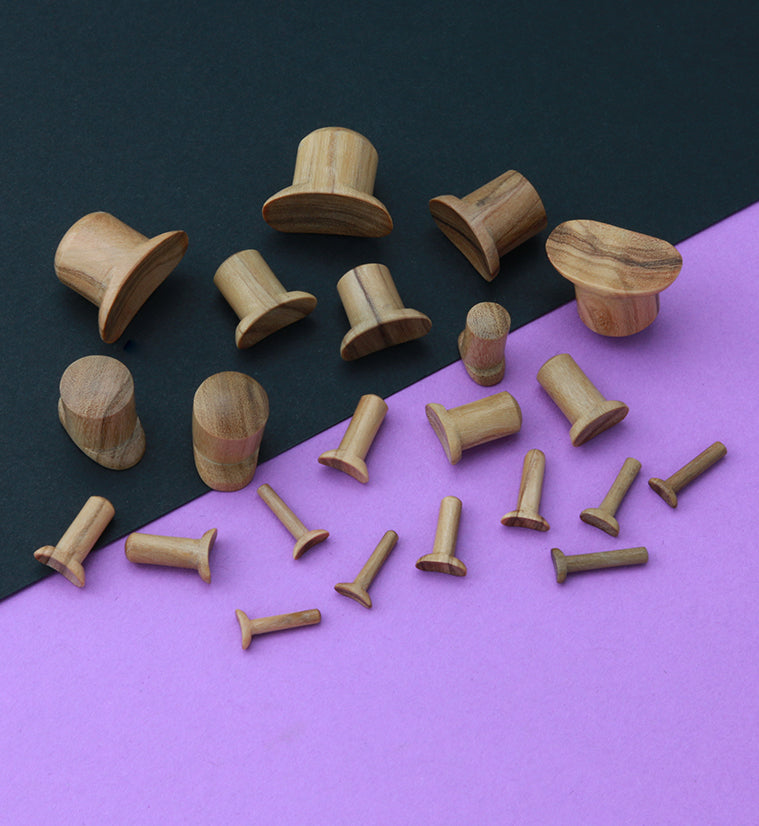 Olive Wood Labret Plug