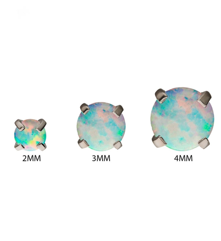 16G White Opalite Bioflex Labret Post