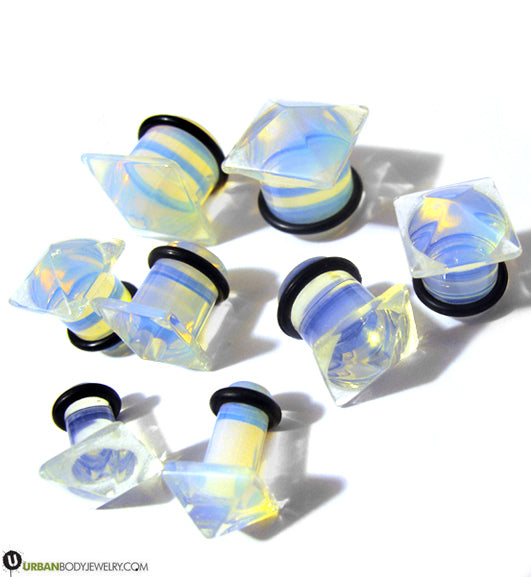 Opalite Glass Squared Plugs