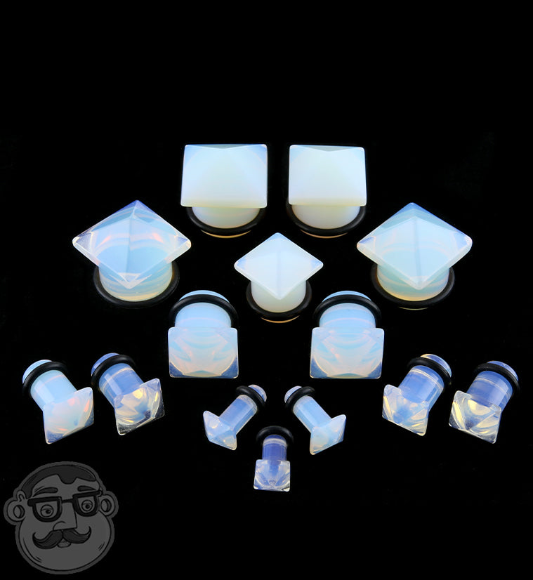 Opalite Glass Squared Plugs
