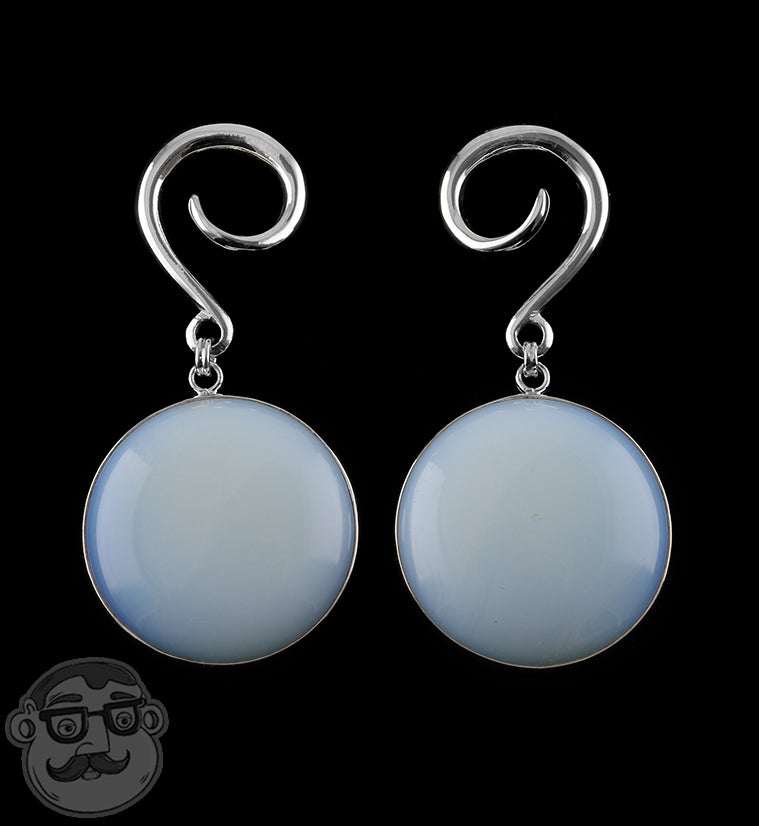 Grand Opalite Glass Hanging Ear Weights