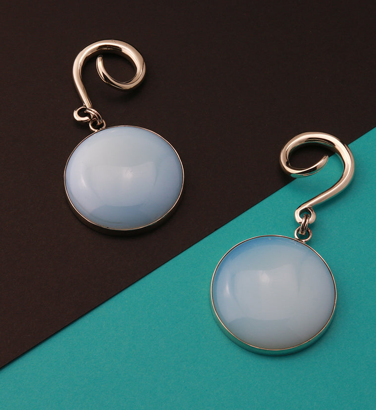 Grand Opalite Glass Hanging Ear Weights