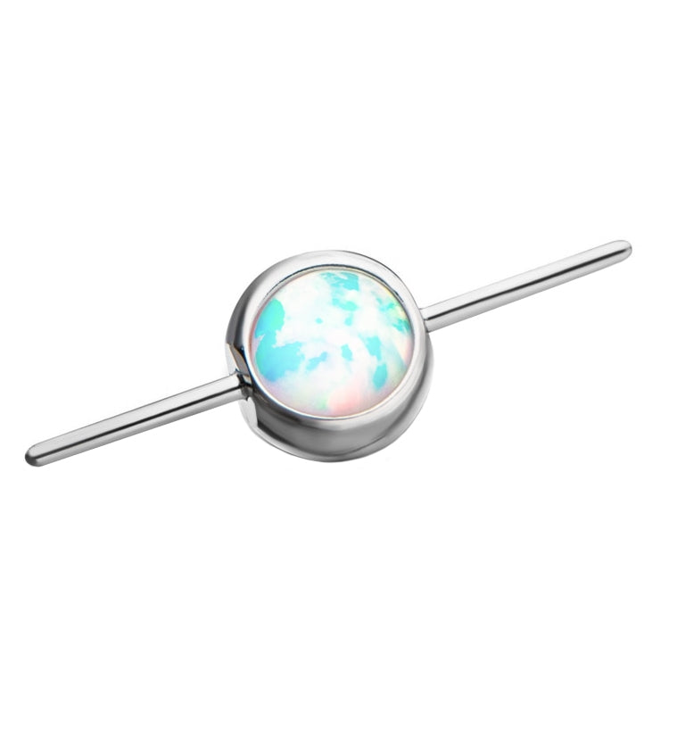 White Opalite Titanium Threadless Connector