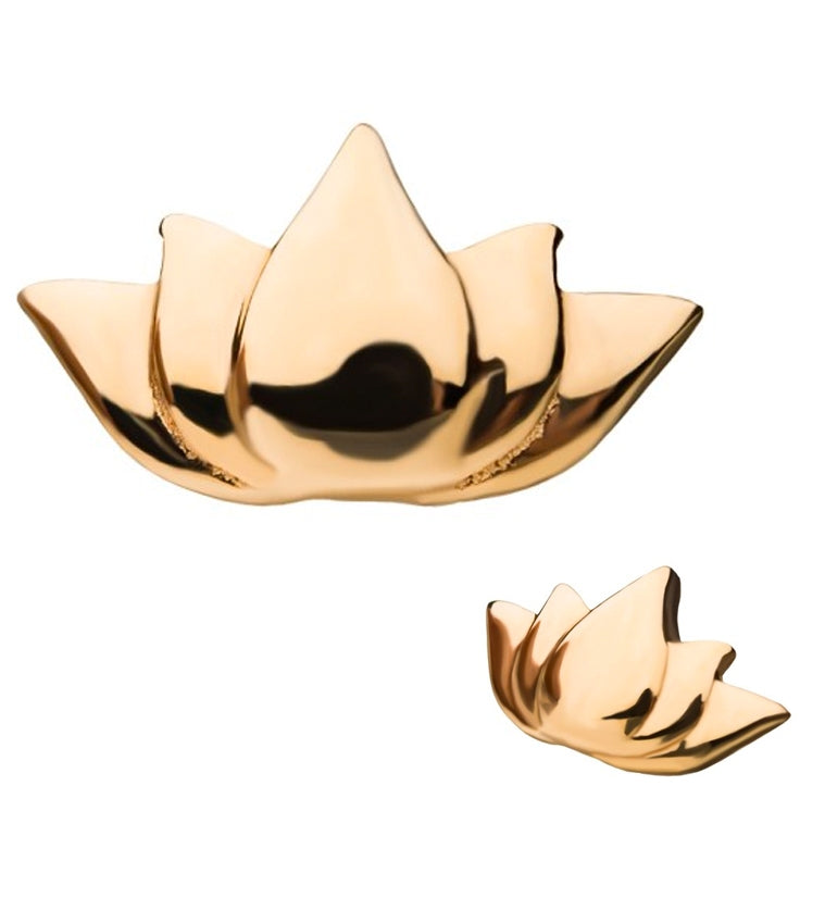 14kt Gold Open Lotus Threadless Top
