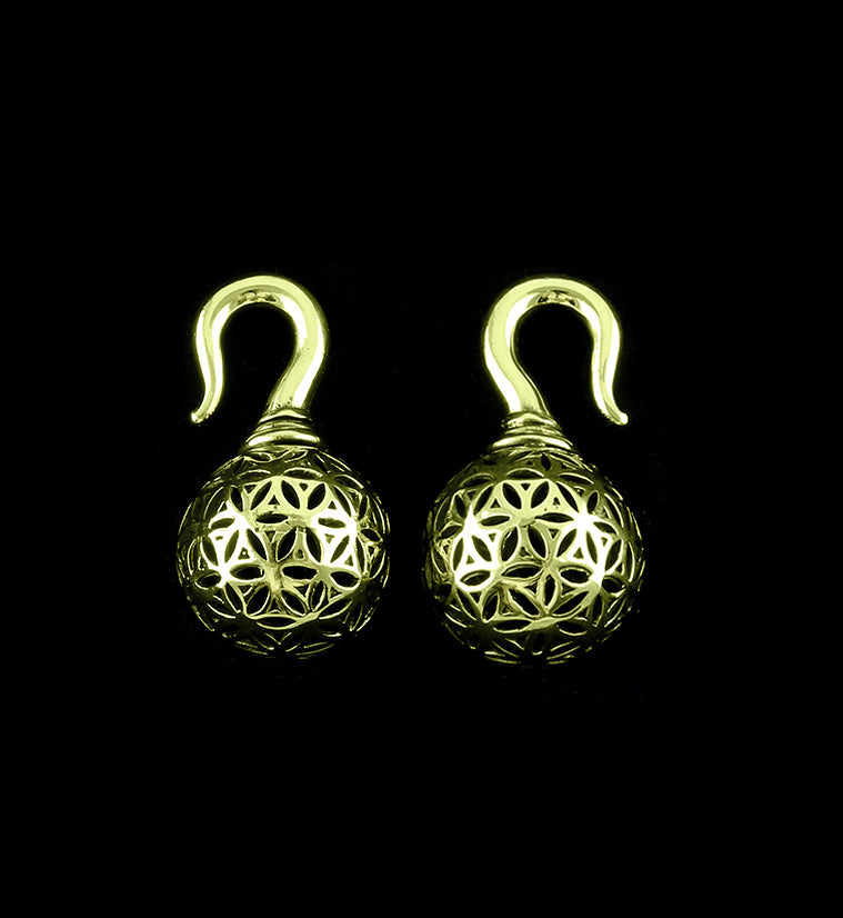 Brass Orb Ear Weights