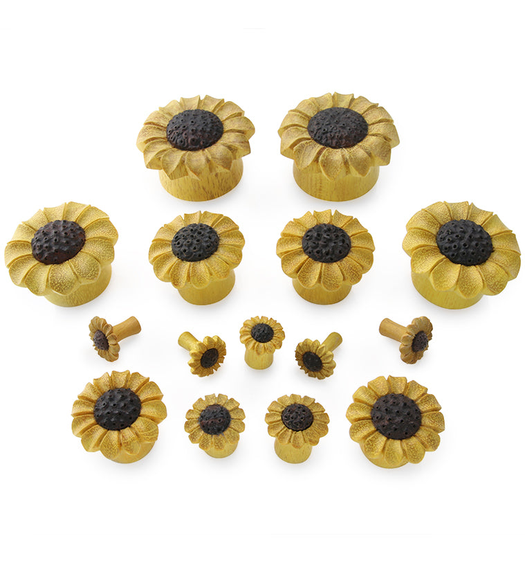 Grand Sunflower Wood Plugs