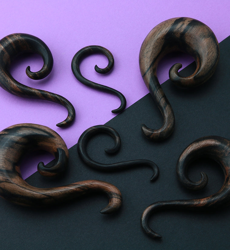 Areng Wood Tail Spirals