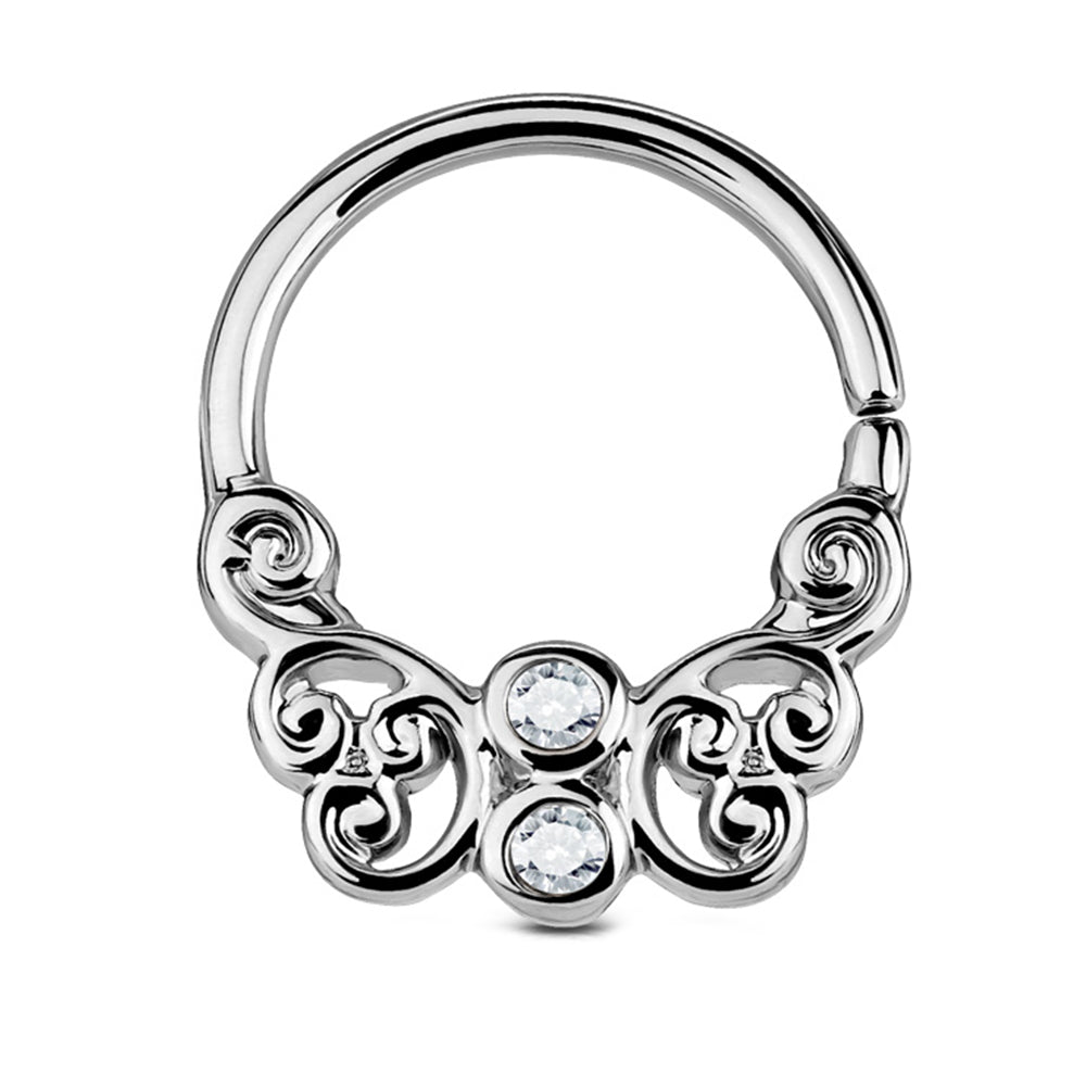 16G Ornamental Moth Septum Ring