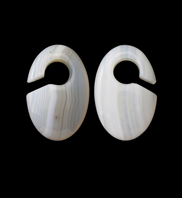 Ovaloid Agate Ear Weights
