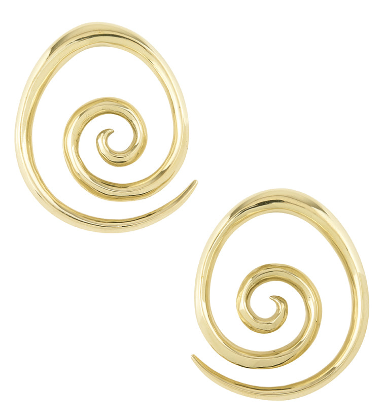 Oviform Spiral Brass Ear Weights