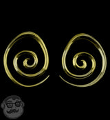 Oviform Spiral Brass  Ear Weights