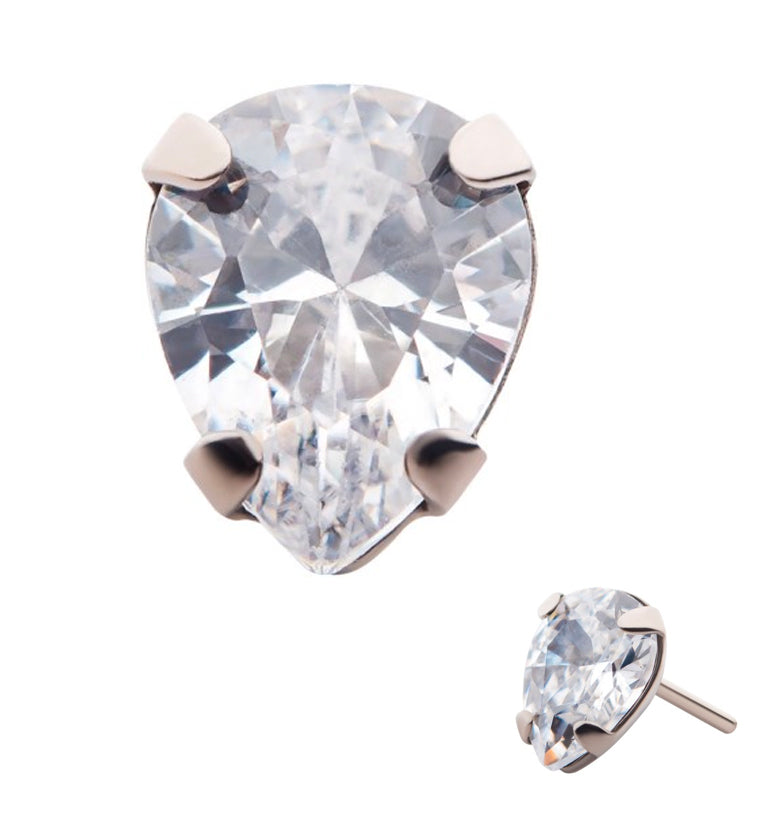 Ovum Prong CZ Threadless Top