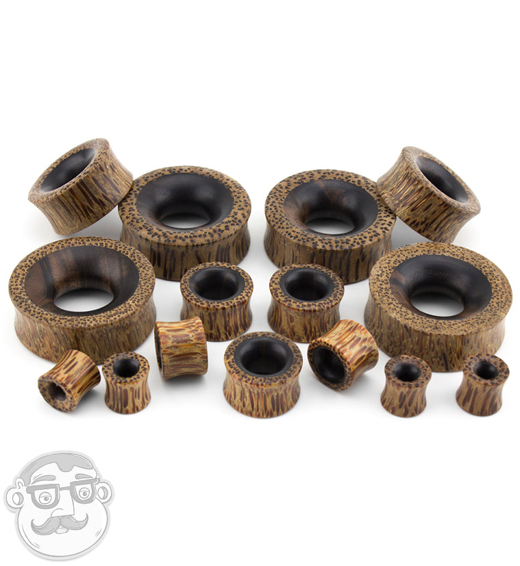 Concave Coconut Wood Tunnels With Arang Wood Inlay