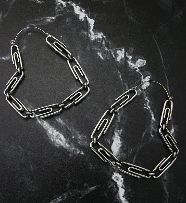 Paperclip Plug Hoops