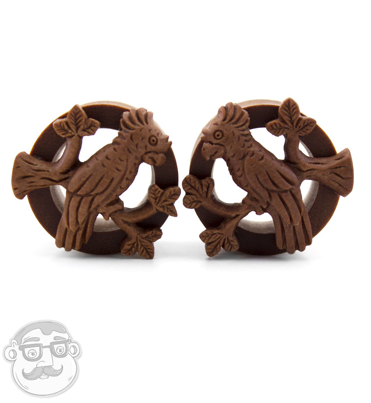 Parrot Carved Saba Wood Tunnels