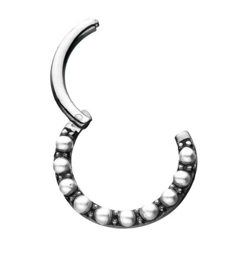 Pearl Front Hinged Segment Ring