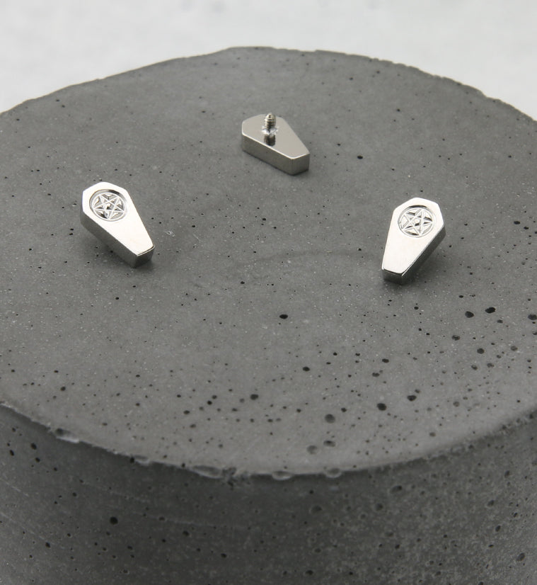 Pentagram Coffin Internally Threaded Titanium Top