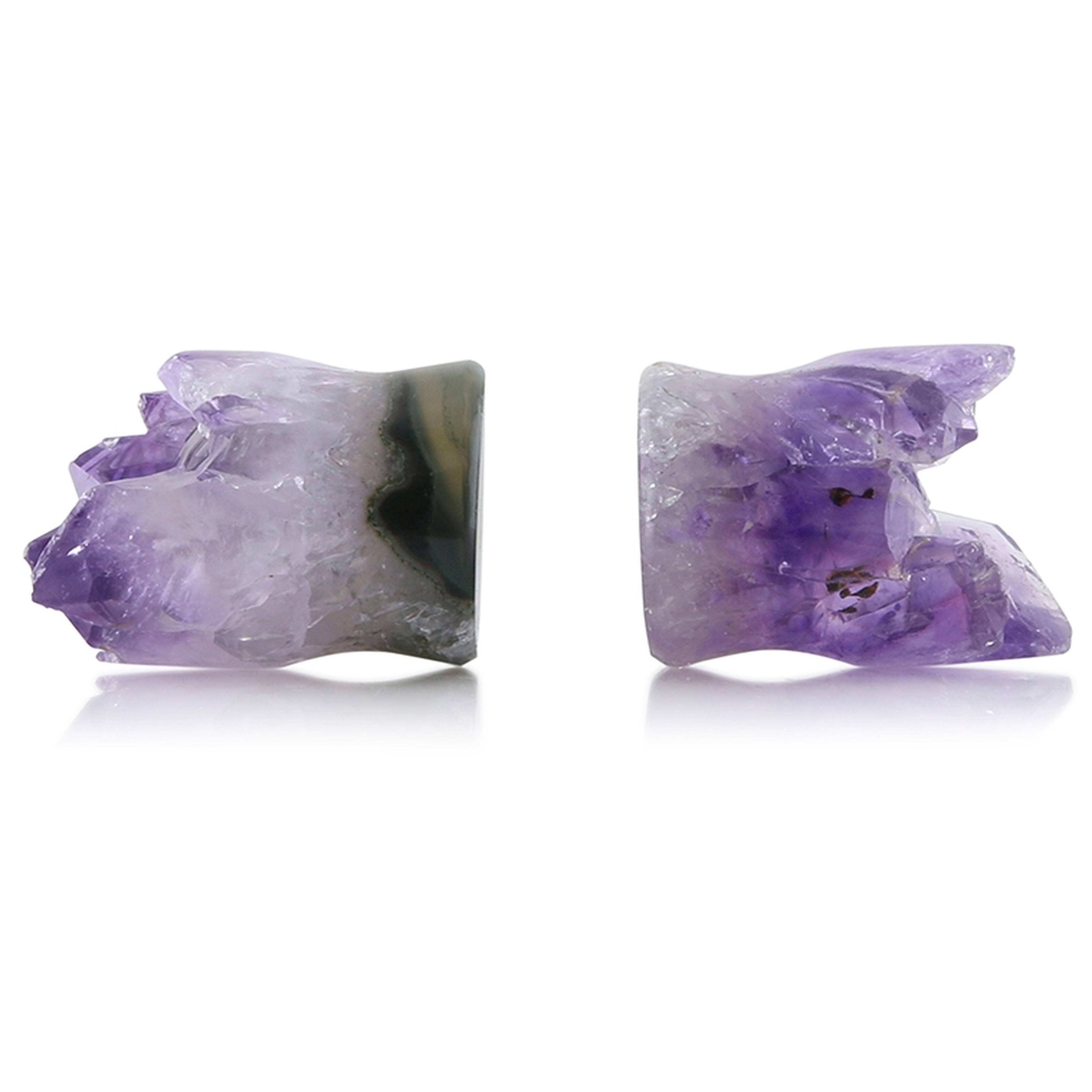 Raw Amethyst Plugs 17mm Version 2