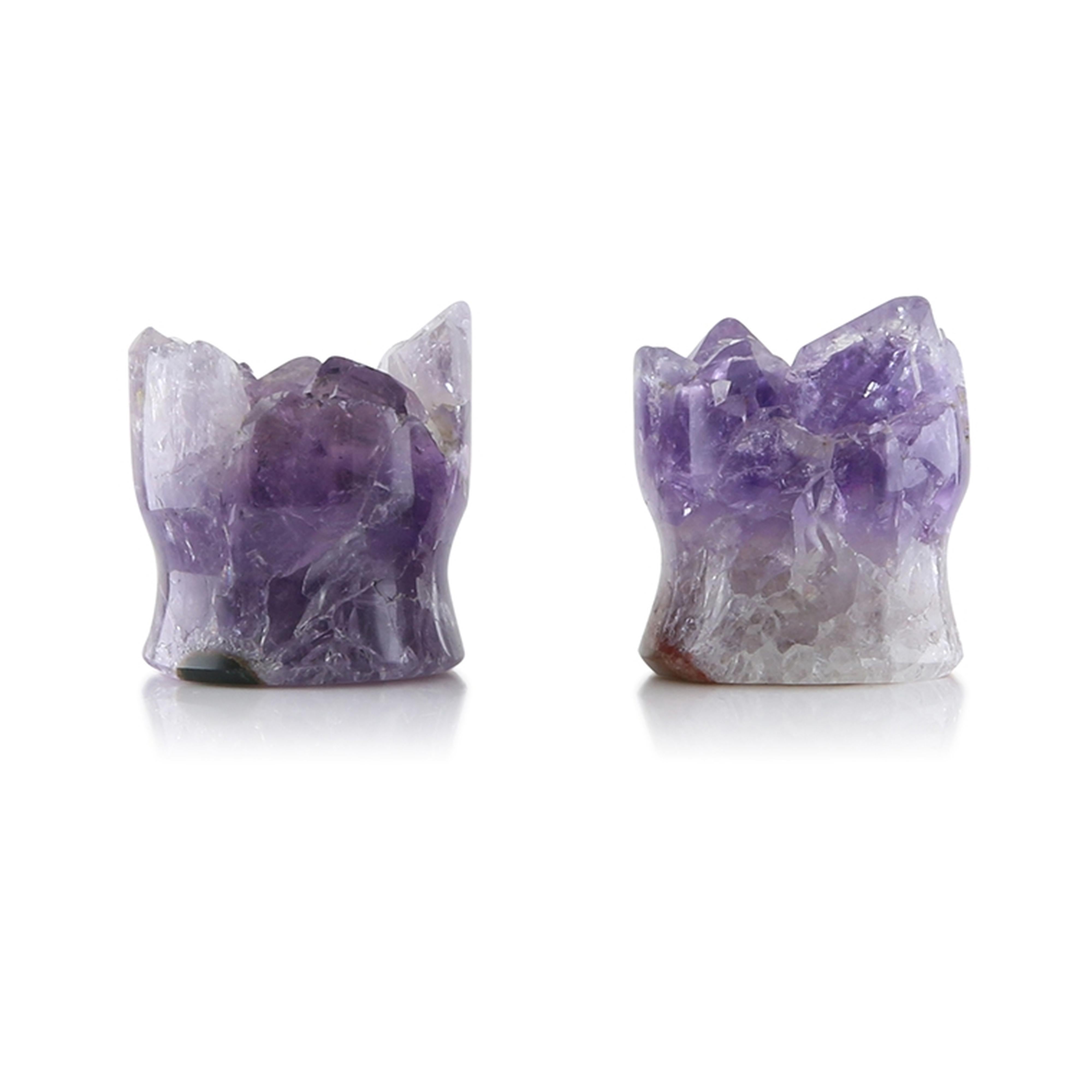 Raw Amethyst Plugs 17mm Version 3