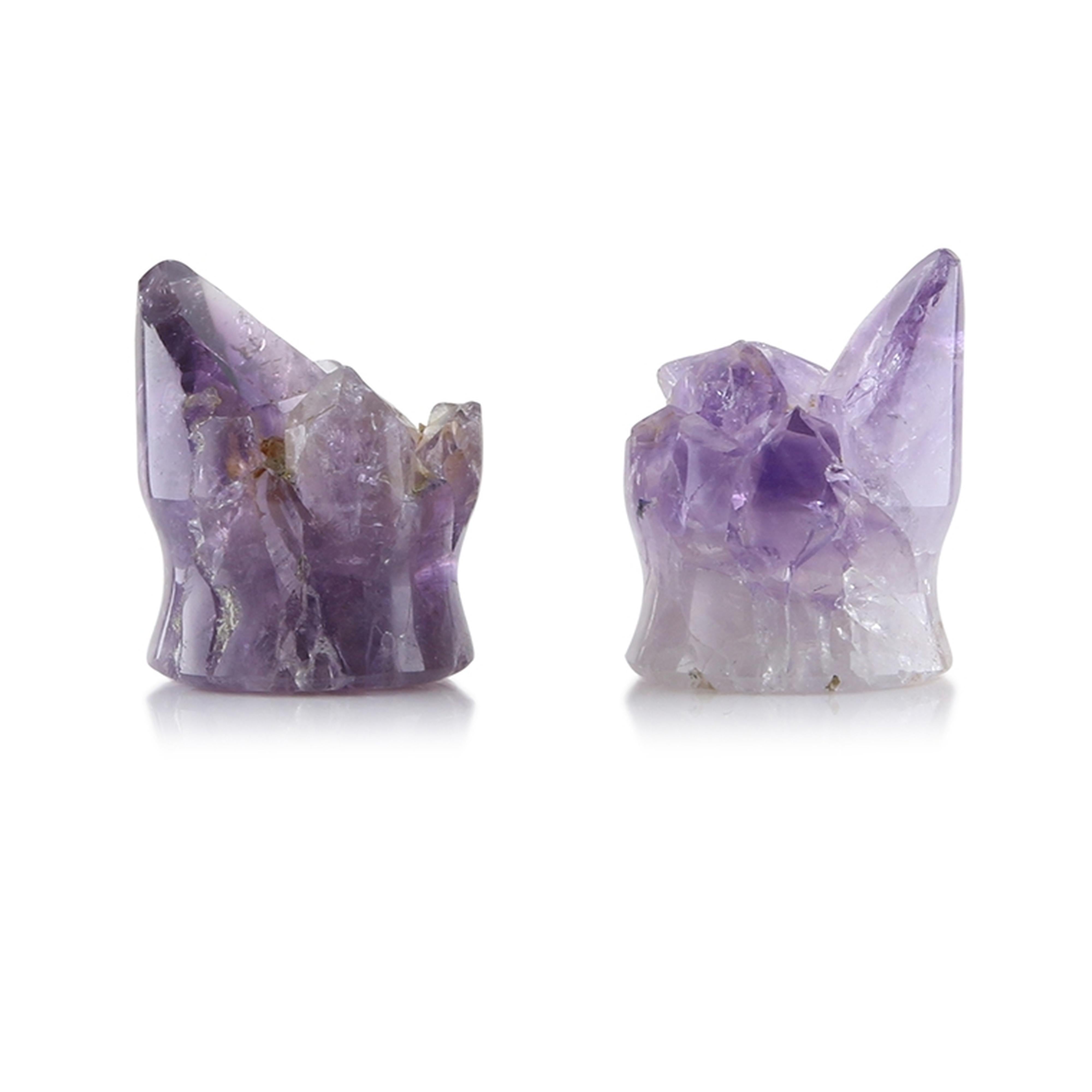 Raw Amethyst Plugs 17mm Version 4