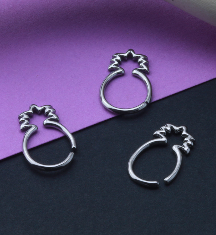 Pineapple Seamless Hoop Ring
