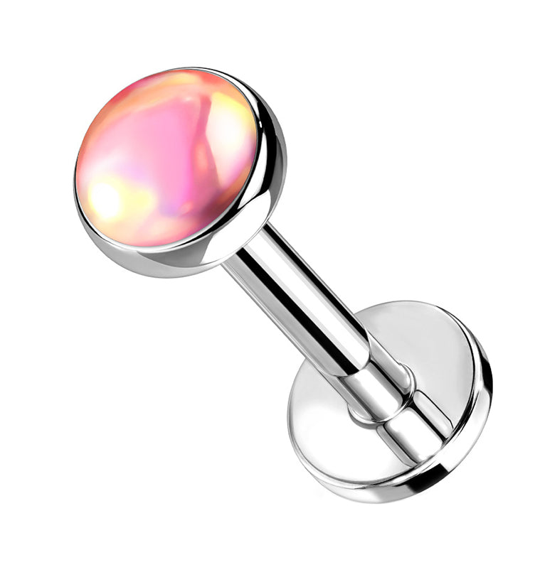 Pink Aura Labret Post