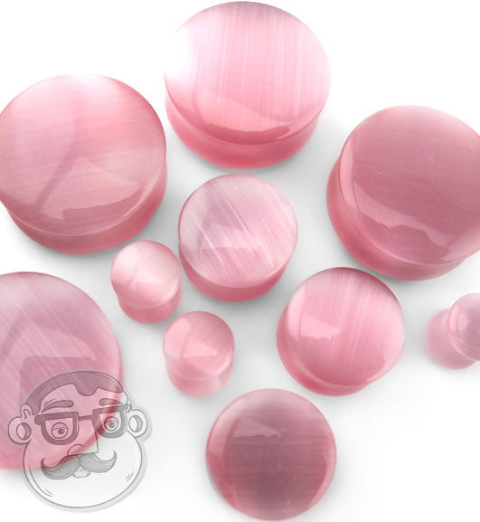 Pink Cat's Eye Glass Plugs