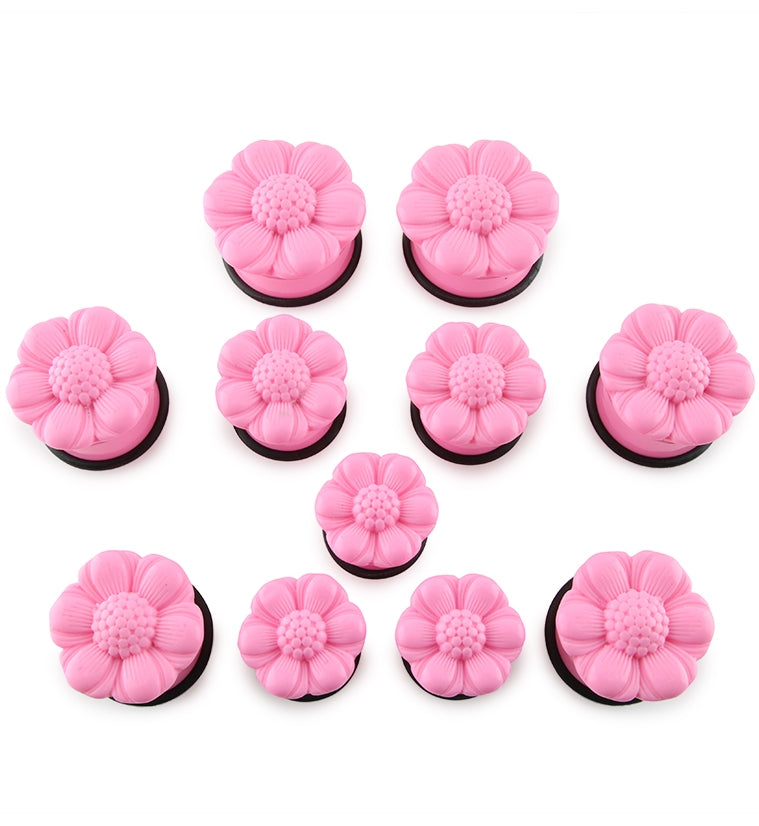 Pink Flower Petal Plugs