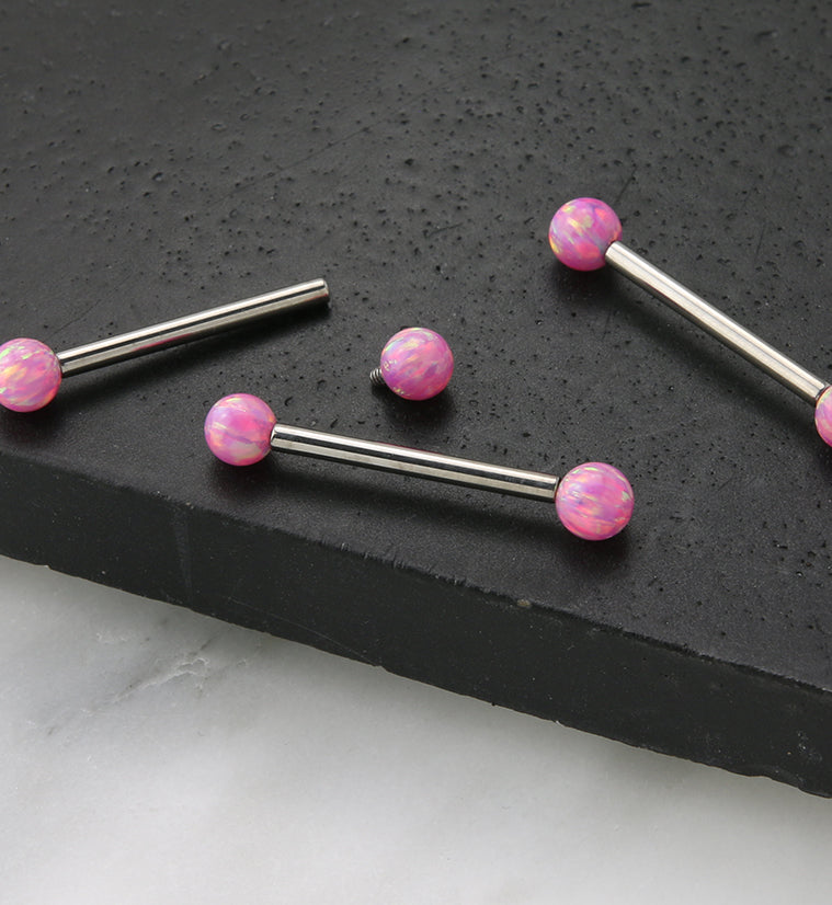 Pink Opalite Barbell (1 piece)