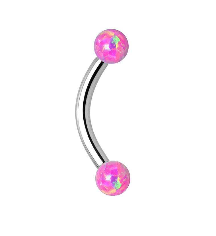 16G Pink Opalite Internally Threaded Circular Barbell