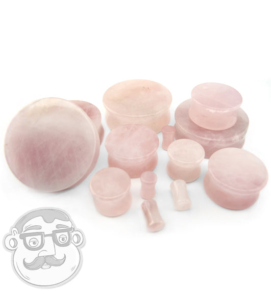 Rose Quartz Stone Plugs