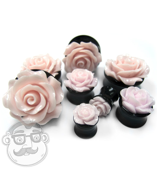 Pink Rosebud Black Plugs