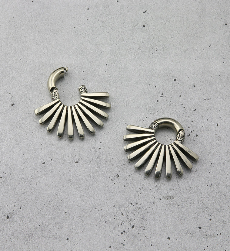 Pinna White Brass Hinged Ear Weights