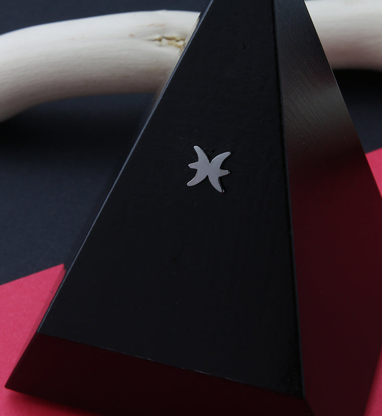 Pisces Zodiac Sign Threadless Titanium Top