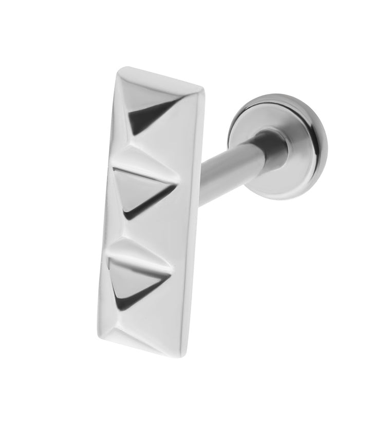 Polyhedra Row Stainless Steel Internally Threaded Labret