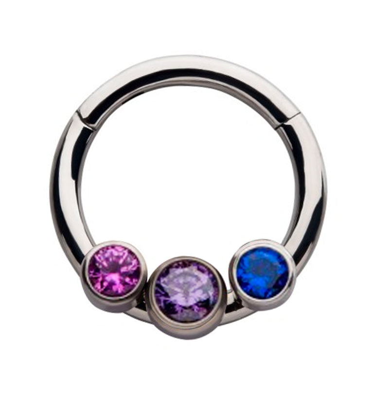Pride Titanium Hinged Segment Ring Version 1