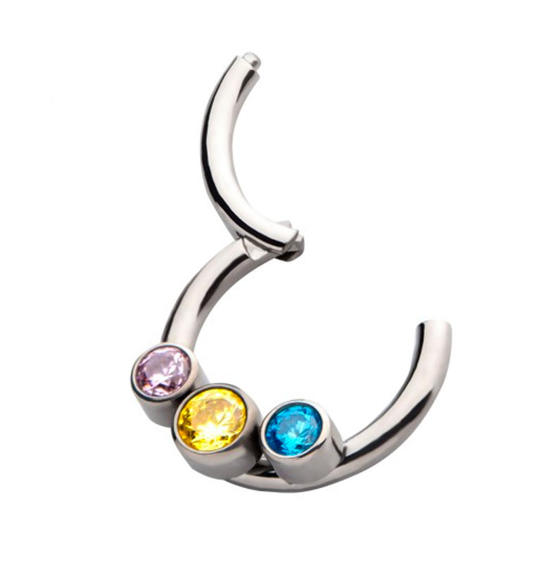 Pride Titanium Hinged Segment Ring Version 2