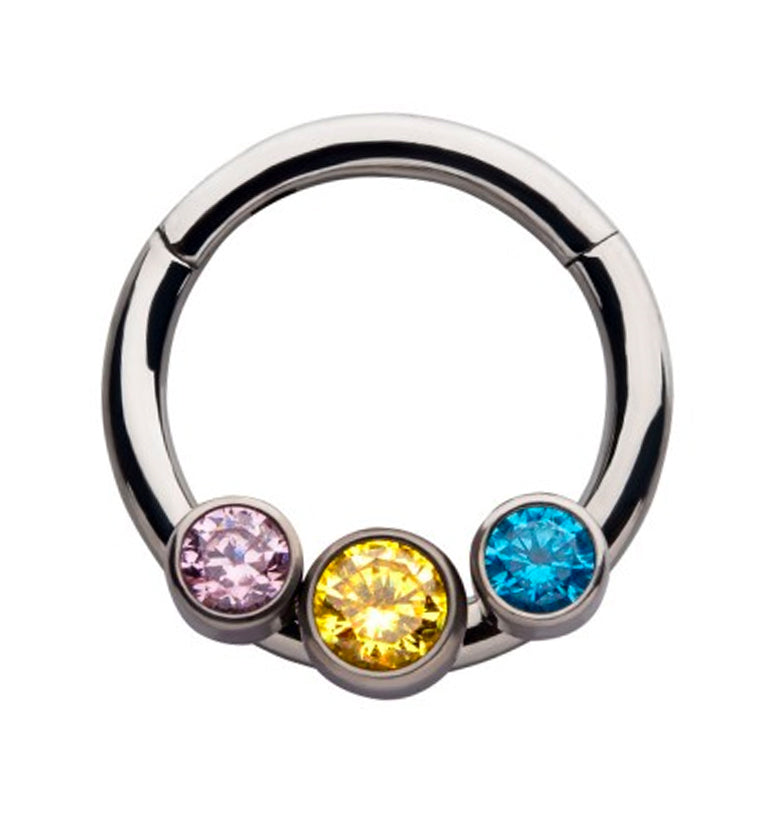 Pride Titanium Hinged Segment Ring Version 2