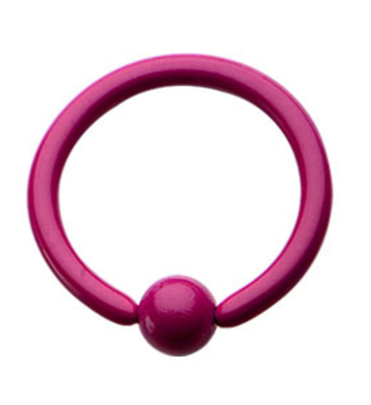 Ceramic Purple Coated Stainless Steel Captive Bead Ring