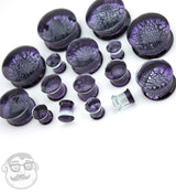 Purple Dichroic Glass Plugs