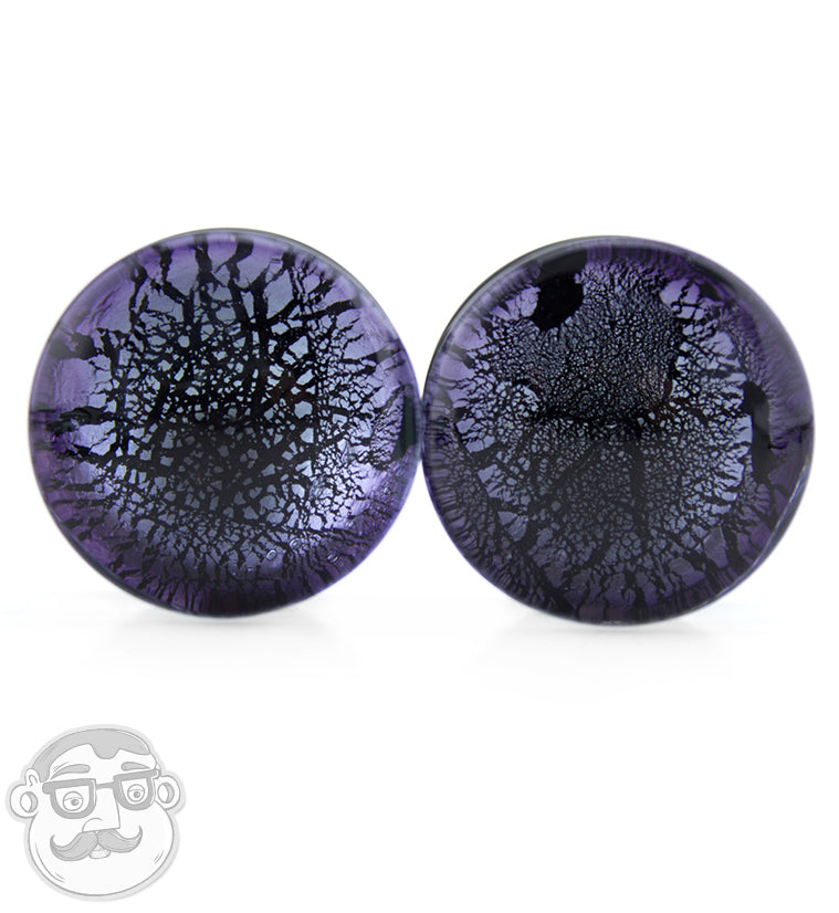 Purple Dichroic Glass Plugs
