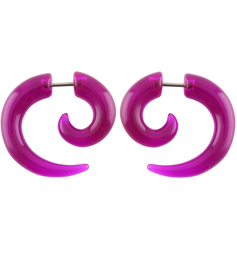 White Fake Ear Spirals