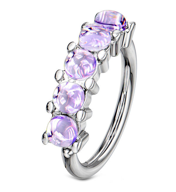 Purple Septenary Seamless Ring