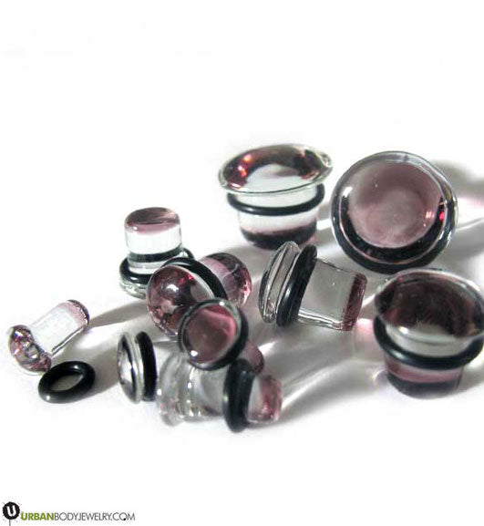 Purple Single Flare Glass Plugs