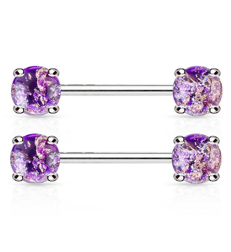 14G Purple Glitz Nipple Ring Barbell | UrbanBodyJewelry.com 14G Purple Glitz Nipple Ring Barbell | UrbanBodyJewelry.com