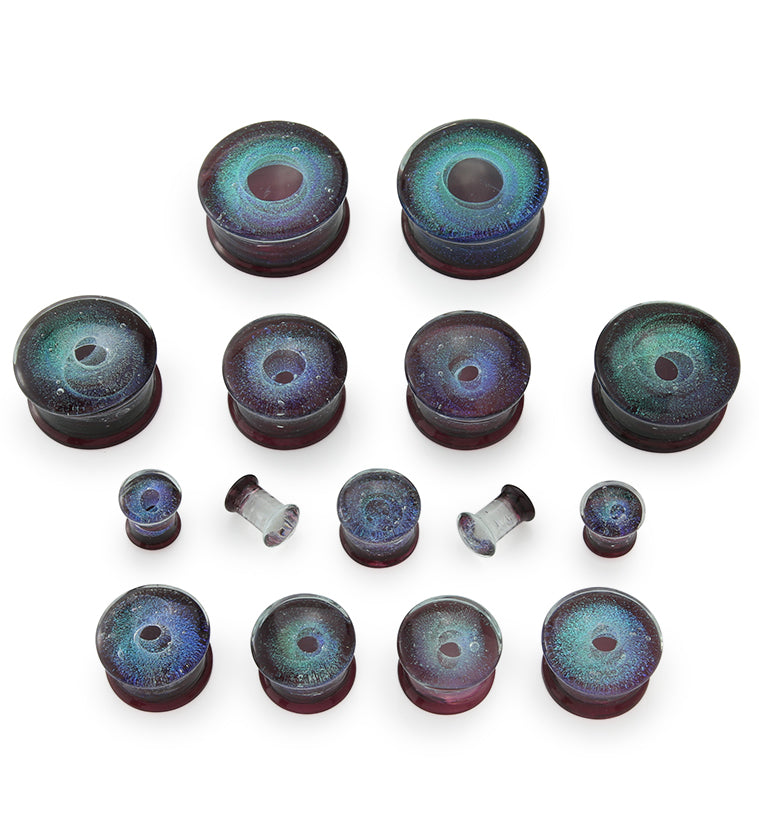 Purple Interstellar Glass Double Flare Plugs