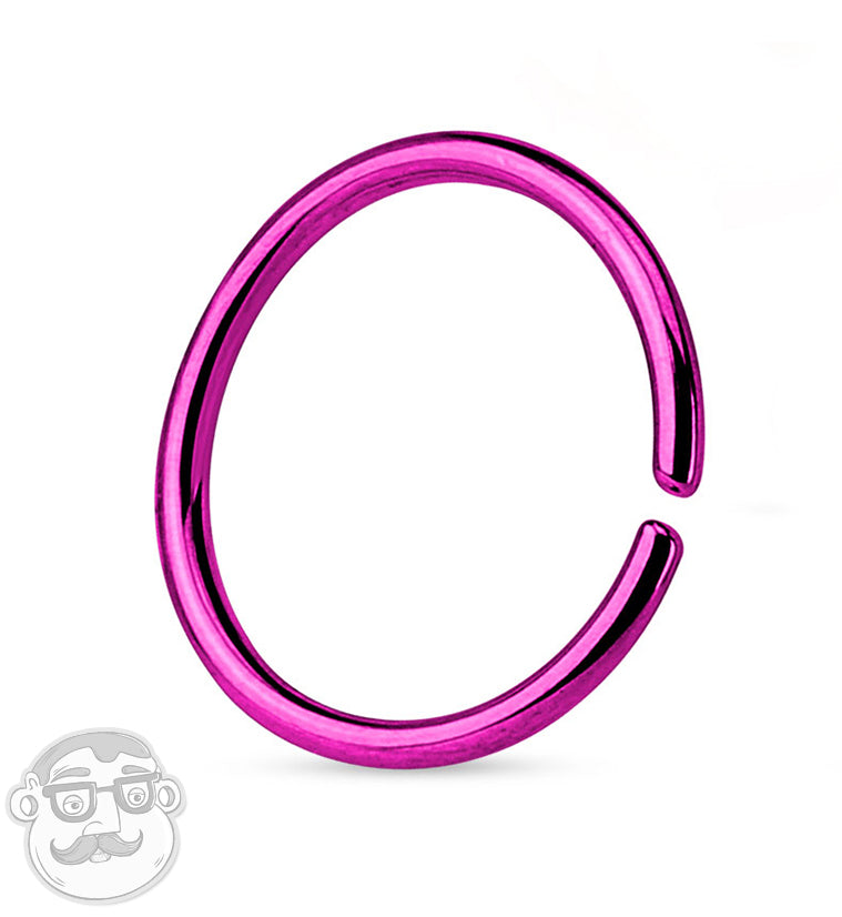 Purple Seamless Stainless Steel Hoop Ring