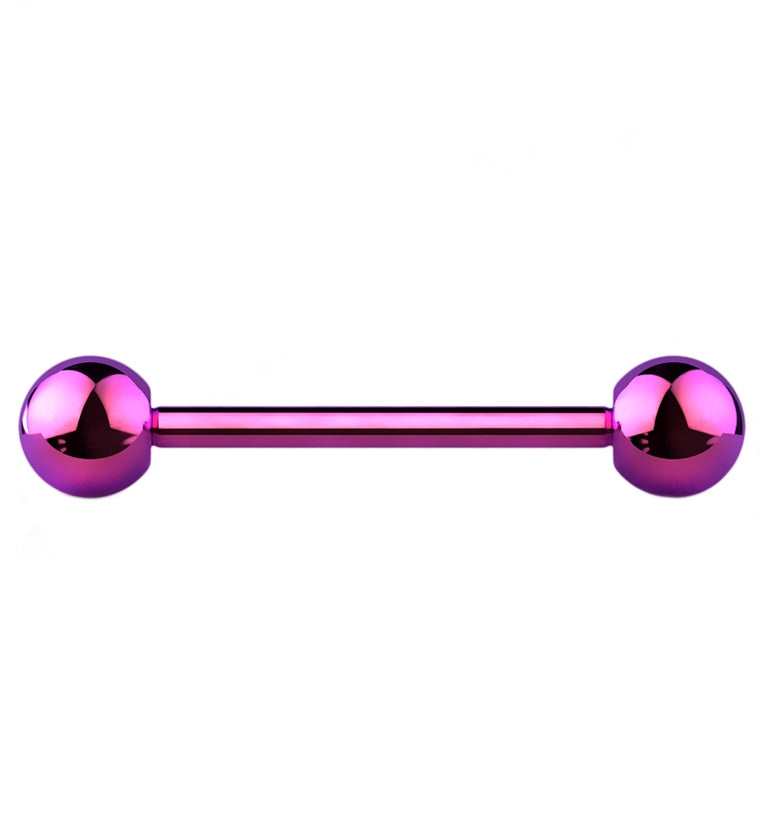 Purple PVD Titanium Barbell